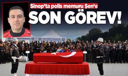 Polis memuru Şen gözyaşlarıyla uğurlandı