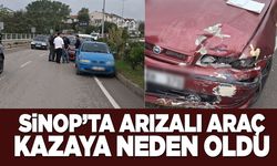 Sinop’ta arızalı araç kazaya neden oldu: 1 yaralı!