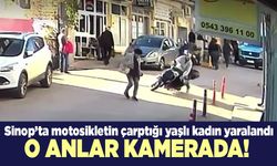 Sinop’ta motosikletin çarptığı yaşlı kadın yaralandı