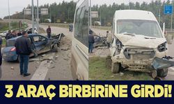 Üç araç kazaya karıştı
