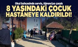 Okul bahçesinde öğrenciye servis aracı çarptı