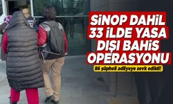 Sinop dahil 33 ilde yasa dışı bahis operasyonu düzenlendi