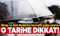 Sinop için sarı kodlu kuvvetli yağış uyarısı yapıldı