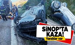 Yoldan çıkan otomobil takla attı: 2 yaralı var