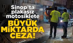 Sinop’ta plakasız motosiklete idari para cezası!