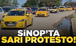 Sinop’ta taksicilerden sessiz “sarı protesto”