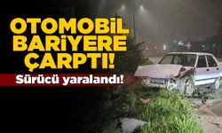Otomobil bariyere çarptı, sürücü yaralandı
