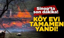 Köy evi yanarak kullanılamaz hale geldi