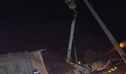 Yangın çıkan leylek yuvası kullanılamaz hale geldi