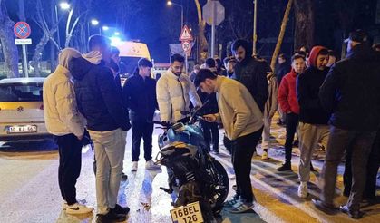 Otomobil ile motosikletin çarpıştığı kazada motosiklet sürücüsü yaralandı