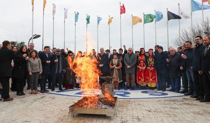 Sinop’ta Nevruz ateşi yandı