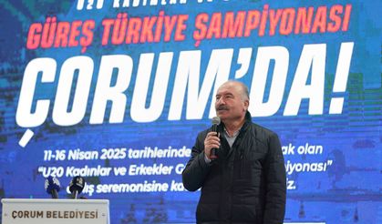 Çorum' güreş şampiyonasına ev sahipliği yapıyor