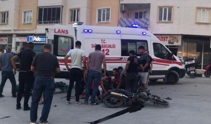 Tırla çarpışan motosikletin sürücüsü yaralandı
