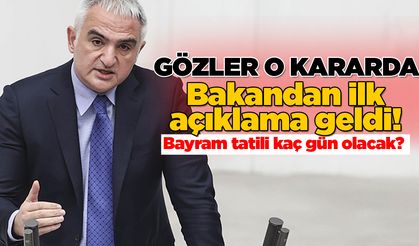 Bakan Ersoy’dan bayram tatili açıklaması