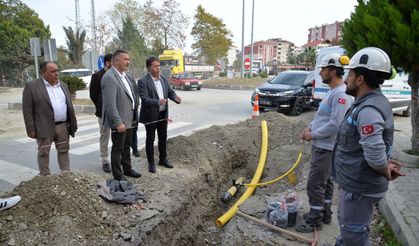 İlçede hanelere ilk doğalgaz verildi