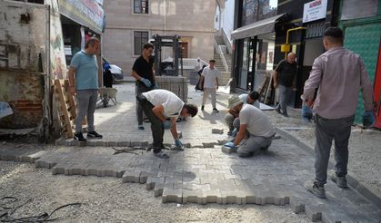 Türkeli Stad Sokak'ta üstyapı çalışmaları sürüyor