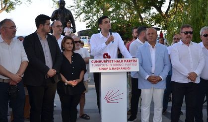 Sinop CHP’den görevden alma kararına tepki mitingi!