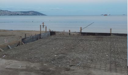 Sinop’ta plaja beton dökülmesine tepki