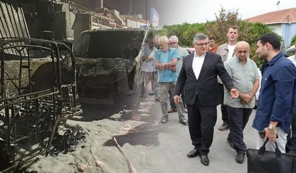 Vali Özarslan, yangında zarar gören işletmelerin sahipleriyle görüştü!