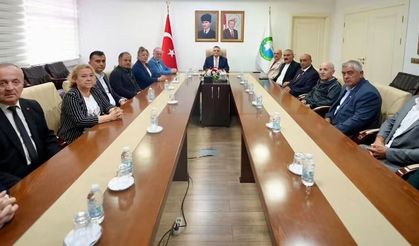 Yeni seçilen MHP İl Yönetiminden Vali Özarslan'a ziyaret