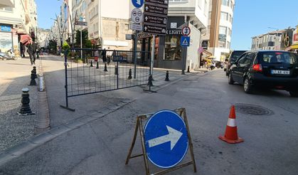 Dikkat! Sinop'un işlek caddesi trafiğe kapandı