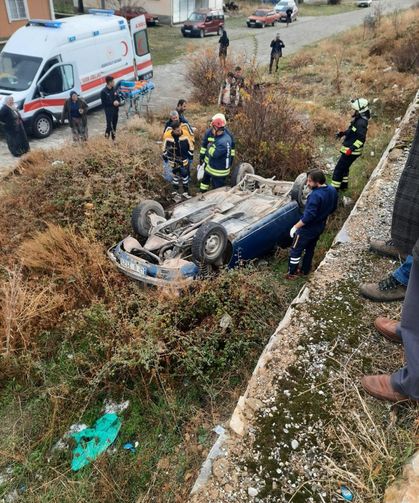 Otomobil takla attı: 1 ölü