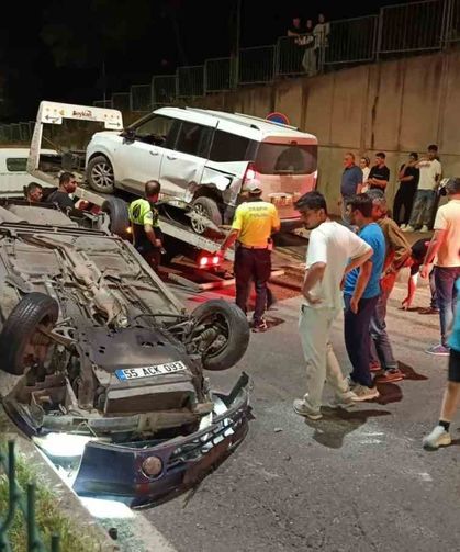 Kontrolden çıkan otomobil takla attı: 2 yaralı