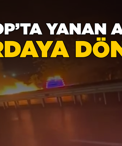Sinop’ta yanan araç kullanılamaz duruma geldi!