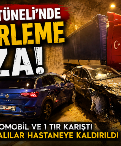 Tünel içinde zincirleme kaza: 4 yaralı!