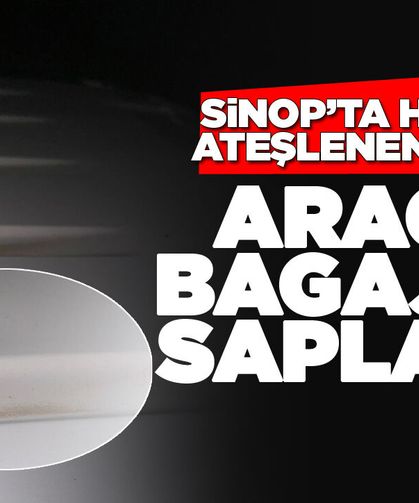 Sinop’ta havaya atılan mermi aracın bagajına saplandı