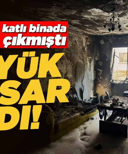 4 katlı binada çıkan yangın büyük hasar bıraktı
