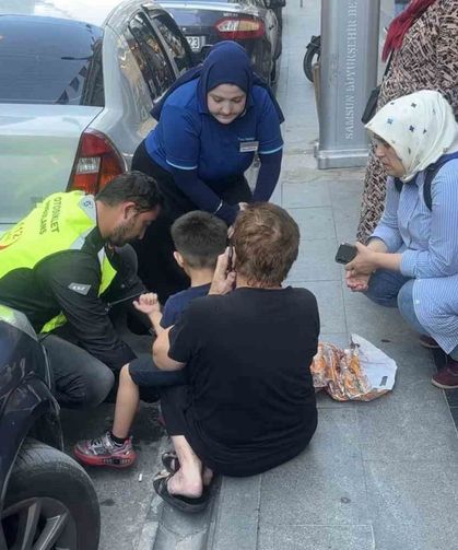 Otomobilin çarptığı 5 yaşındaki çocuk yaralandı