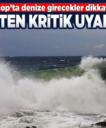 Sinop'ta deniz uyarısı