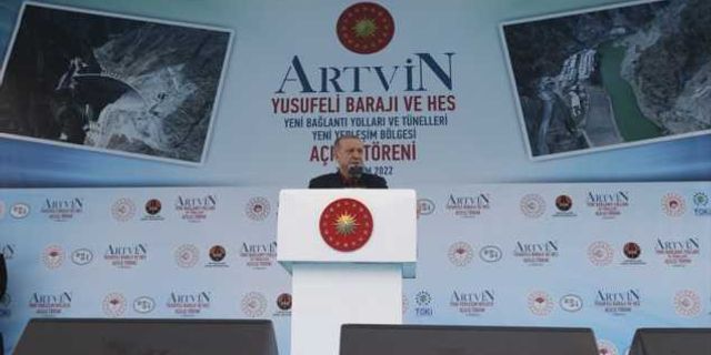 Cumhurbaşkanı Erdoğan, "Yusufeli Barajı ile Yeni Yerleşim Bölgesinin Açılış Töreni"ne katıldı: (2)