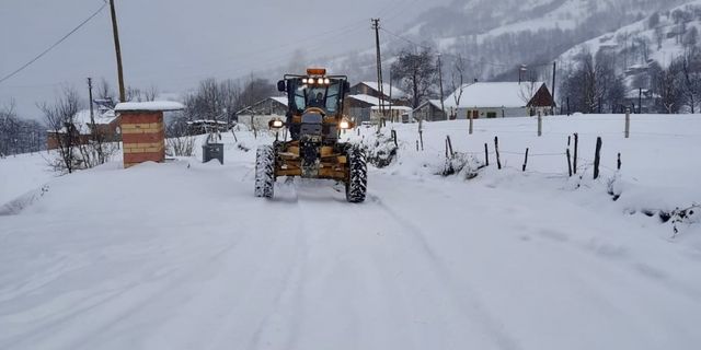 Karadeniz'deki 3 ilde 642 köy yolu kar nedeniyle ulaşıma kapandı