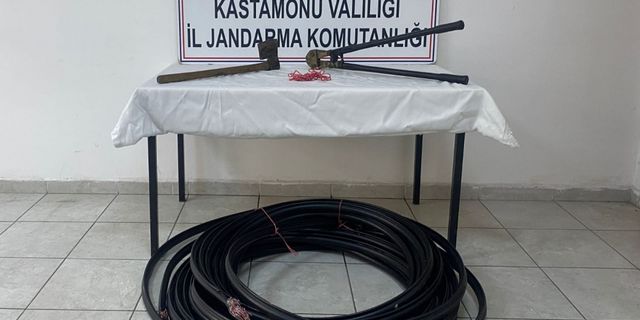 Kastamonu'da kablo hırsızlığı yapan 3 şüpheli tutuklandı