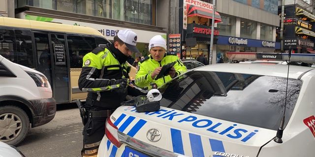 Zonguldak'ta ters yönde ilerleyen sürücülere para cezası