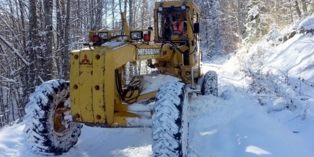 Sinop'ta 140 köy yolu kar nedeniyle kapalı