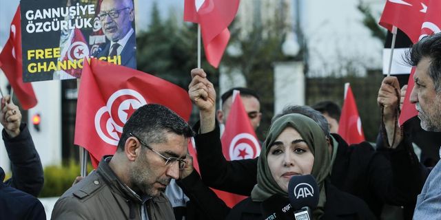ANKARA - Tunus'ta Nahda lideri Gannuşi'nin tutuklanması Ankara'da protesto edildi