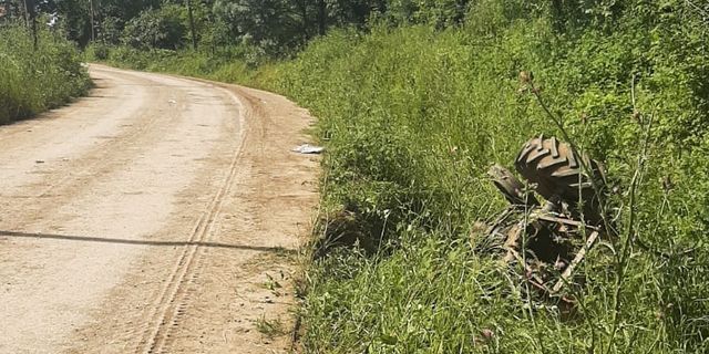 Samsun'da devrilen traktörün sürücüsü ağır yaralandı