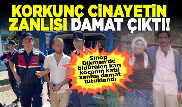 Sinop Dikmen'deki korkunç cinayetin zanlısı Damat çıktı!