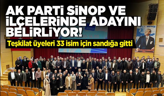 Sinop'ta AK Partililer sandığa gitti