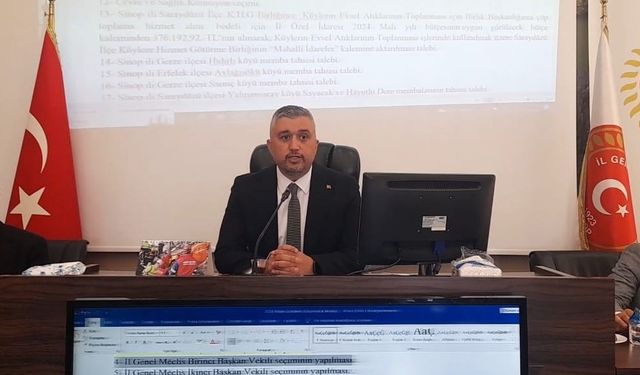 Sinop İl Genel Meclisi, başkanını seçti