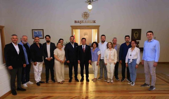 Başkan Aras, Bodrumlu gazetecileri ağırladı