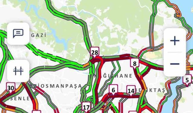 İstanbul’da trafik yoğunluğu yüzde 80’e ulaştı