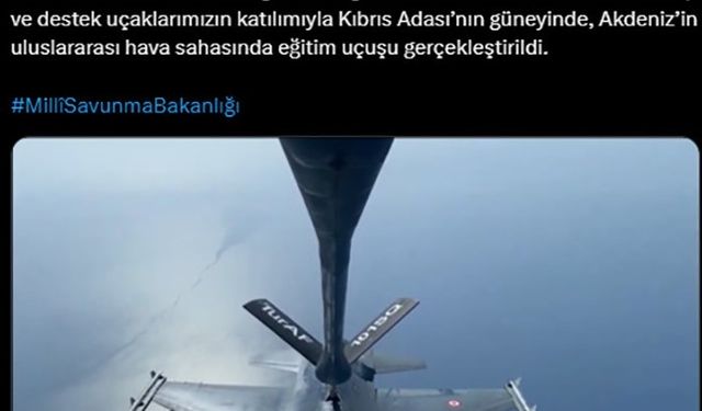 Türk Hava Kuvvetleri, Kıbrıs’ın güneyinde eğitim uçuşu gerçekleştirdi