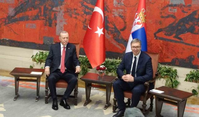 Cumhurbaşkanı Erdoğan, Sırbistan Cumhurbaşkanı Vucic ile görüştü