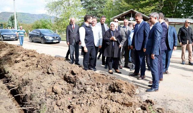 Kiraztarla içmesuyu şebeke çalışmasını yerinde incelediler