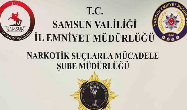 Samsun’da 2 bin 576 adet uyuşturucu hapla yakalanan kadın gözaltına alındı