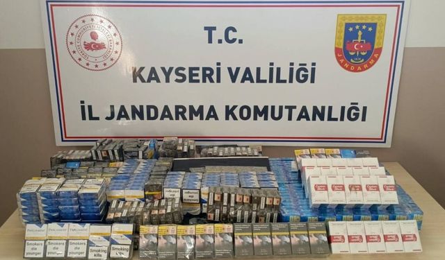 Yol kontrolü yapılan kamyonda 640 paket kaçak sigara bulundu